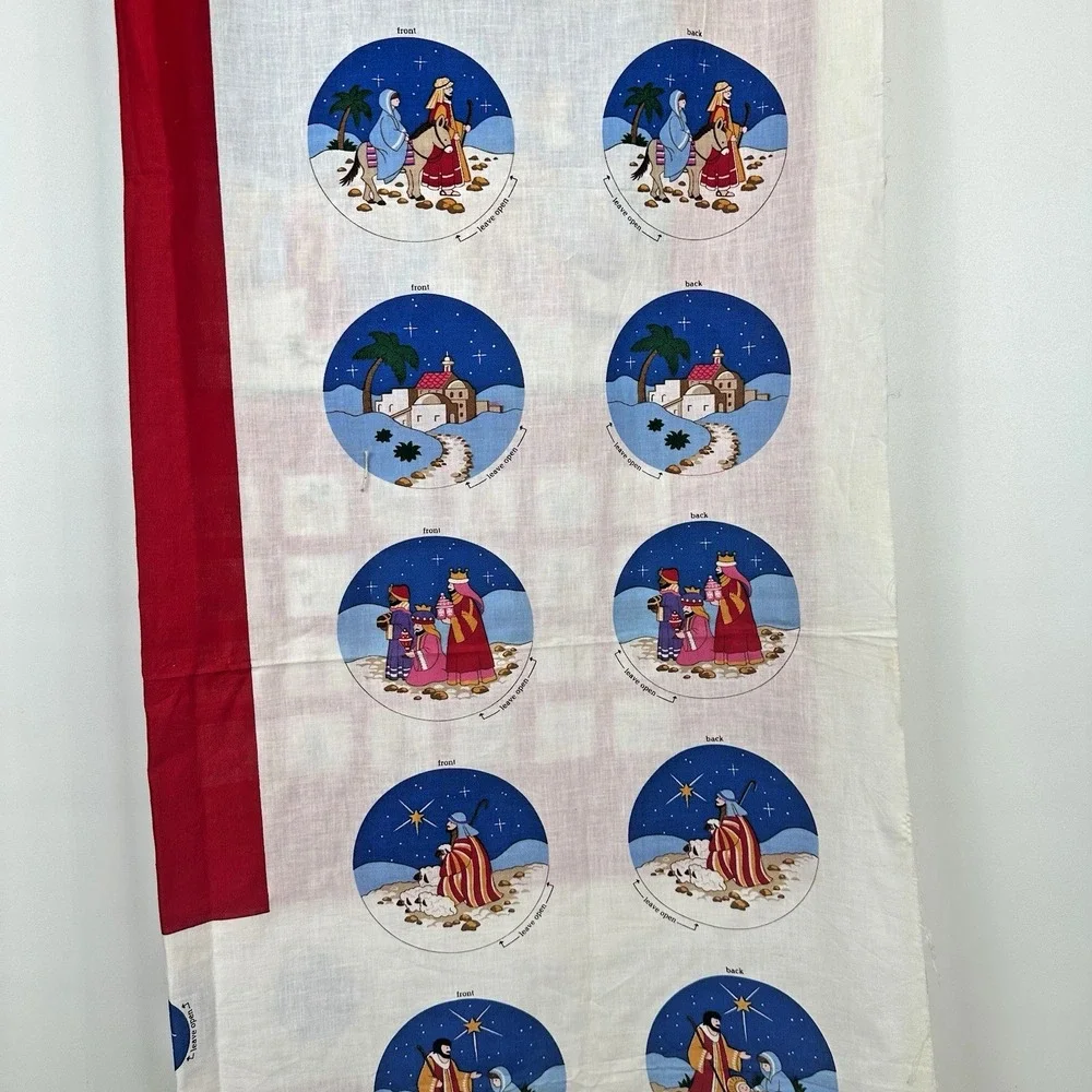 Christmas Follow The Star Nativity‎ Advent Calendar And Ornaments Fabric Craft